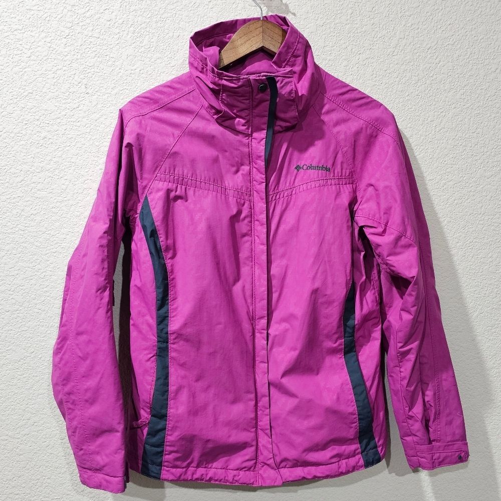 Columbia Women Medium Pink Omni-Tech Rain Jacket Ski Shell Only Weatherproof